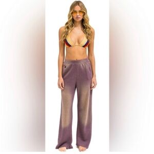 New with Tags Aviator Nation Mauve Wide Leg Sweatpants Small